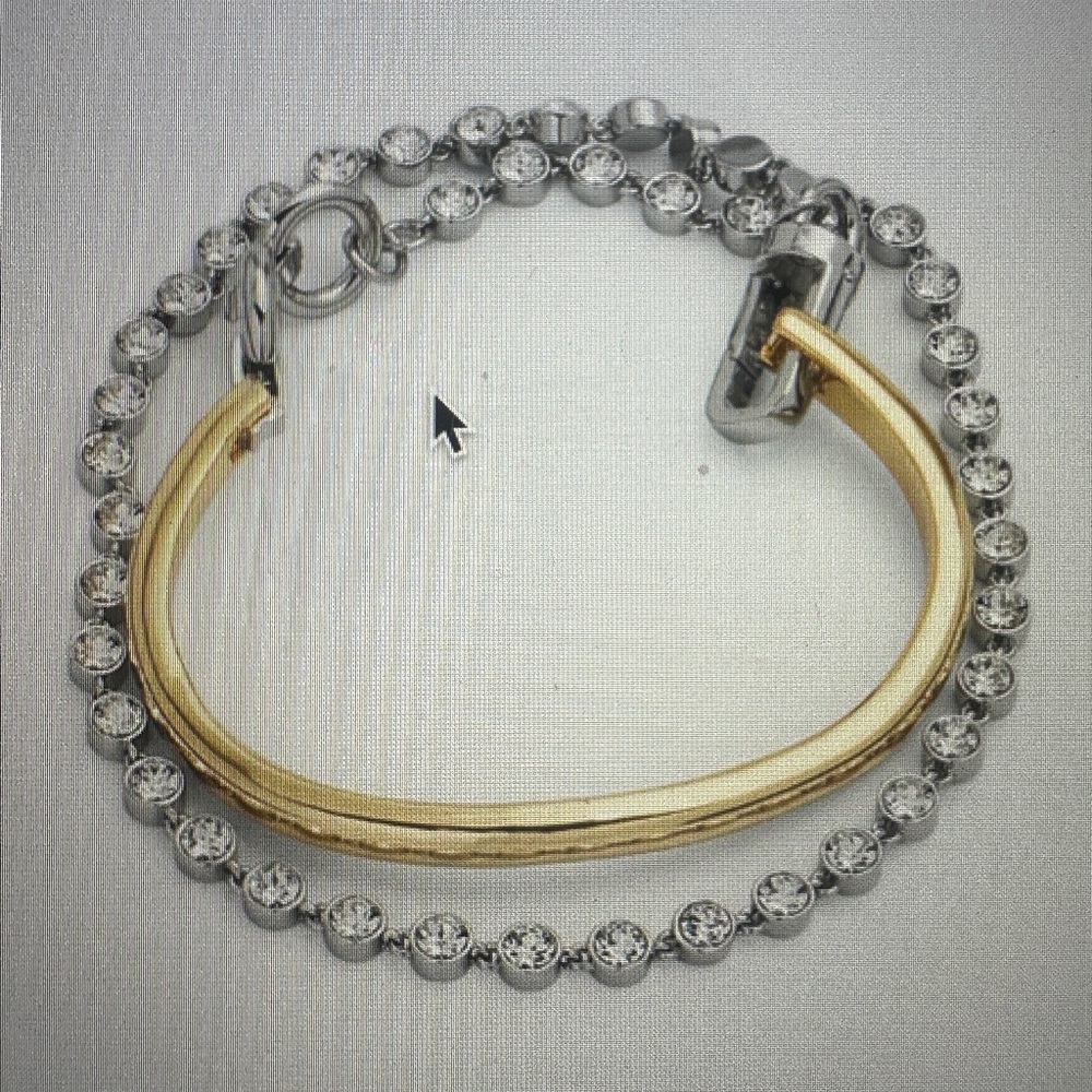 Demarson Venus 12K Gold-Plated Convertible Layered Cuff Bracelet
